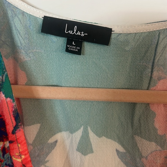 Lulu’s Still In Paradise Green Floral Print Maxi Dress- L - Picture 5 of 7